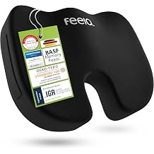 feela.  Orthopaedic Seat Cushion 3 Firmness Levels Ergonomic Seat Cushion for Office Chair etc. Reduces Pain Increases Seat Comfort Promotes Blood Circulation and Relieves the Coccyx Medium