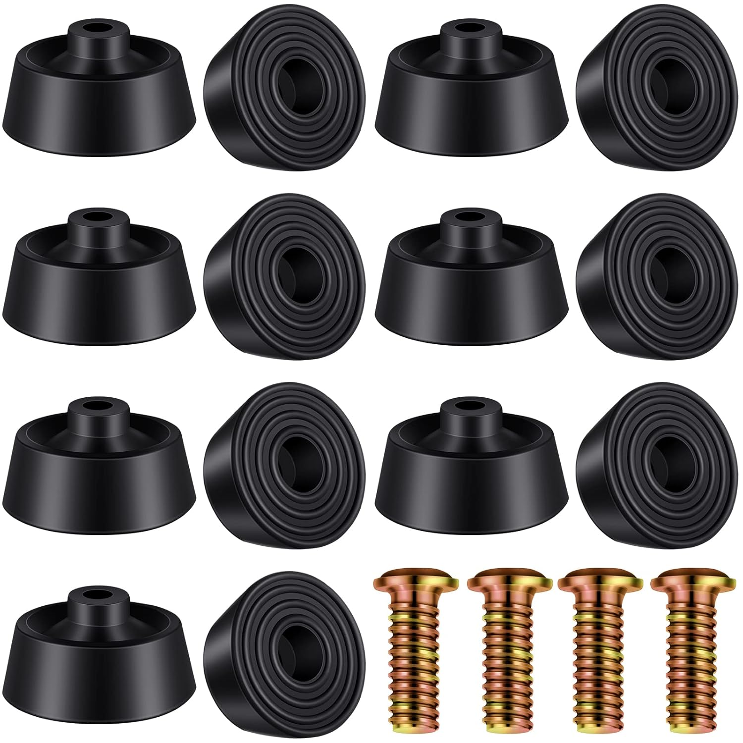 Shihanee 15 Sets Kick Down Door Stop Rubber Tip Replacement Black