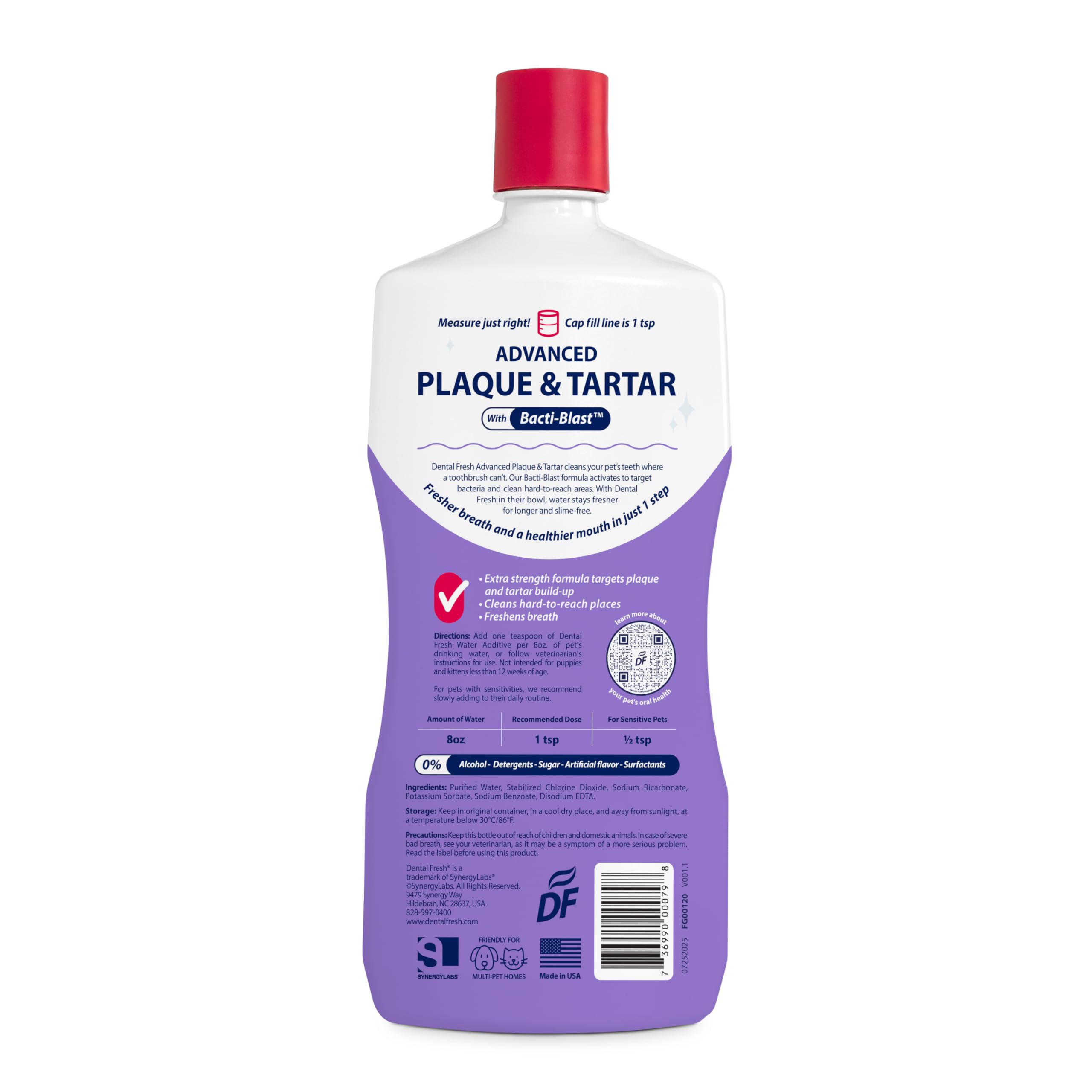 Veterinary Formula Dental Fresh Water Additive for Dogs and Cats, Advanced Plaque and Tartar Control, 32 Fl Oz - image 8