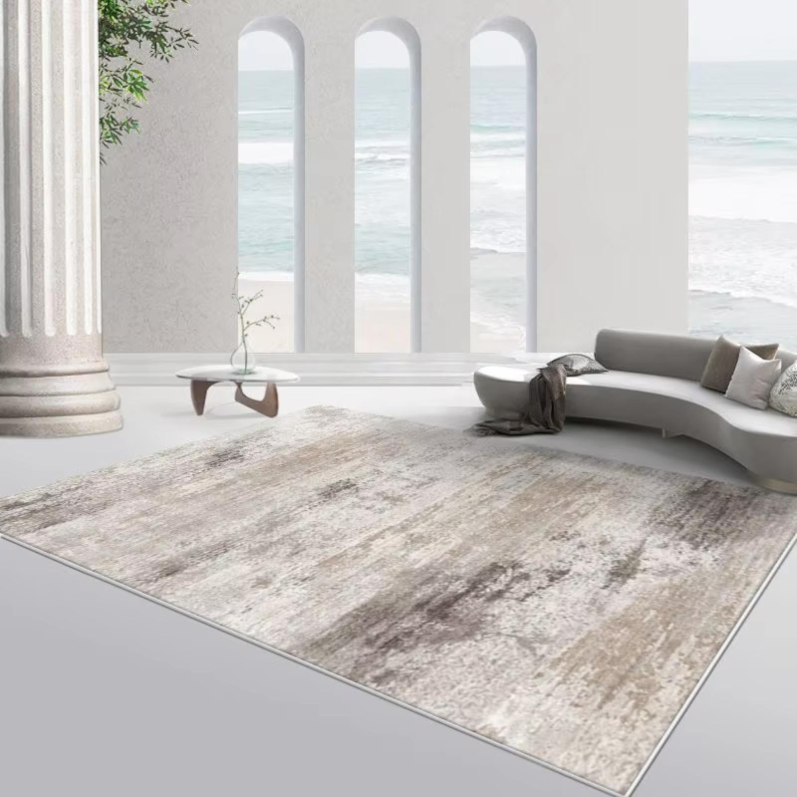 Tapis de chambre à coucher douillet, grand tapis de sol nordique pour réchauffer le salon