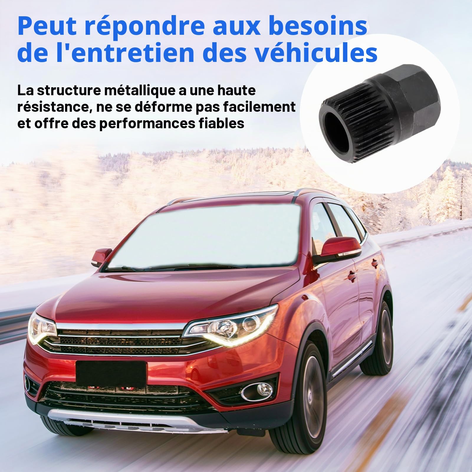 Outil de Retrait de poulie de Courroie trapézoïdale Alternateur 33 Dents Outils de Retrait de Roue Libre d'embrayage pour
