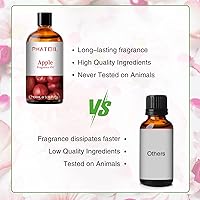 Vista 4 de PHATOIL 100ml de aceites de fragancia de manzana para aromaterapia, aceites esenciales para difusores para el hogar, perfectos para difusor, yoga