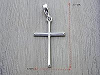 Vista 8 de Cruz de plata de ley 925 colgante minimalista religioso unisex joyería