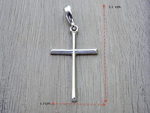 Miniatura 8 de Cross Sterling Silver 925 Pendant Minimalistic Religious Unisex Jewelry