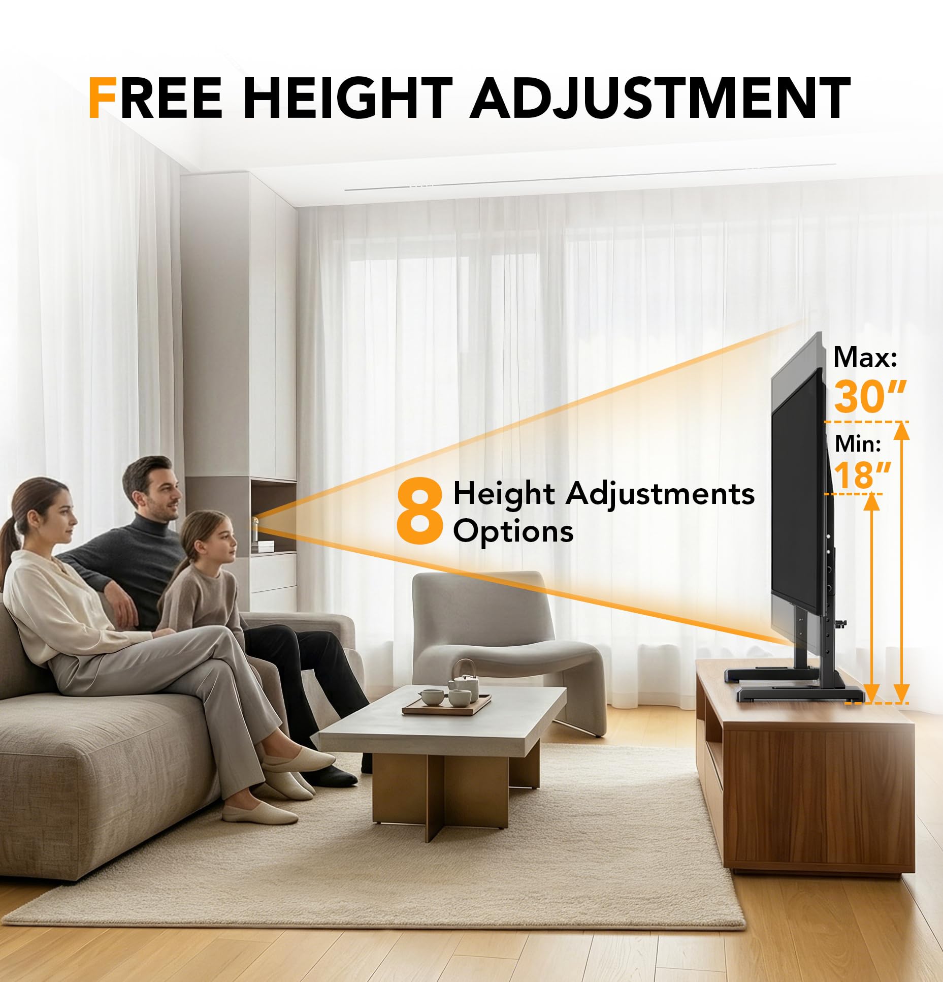 hemudu Universal LCD TV de pantalla plana soporte de sobremesa/base de montaje 27 "a 55" TV (ht01b-001)