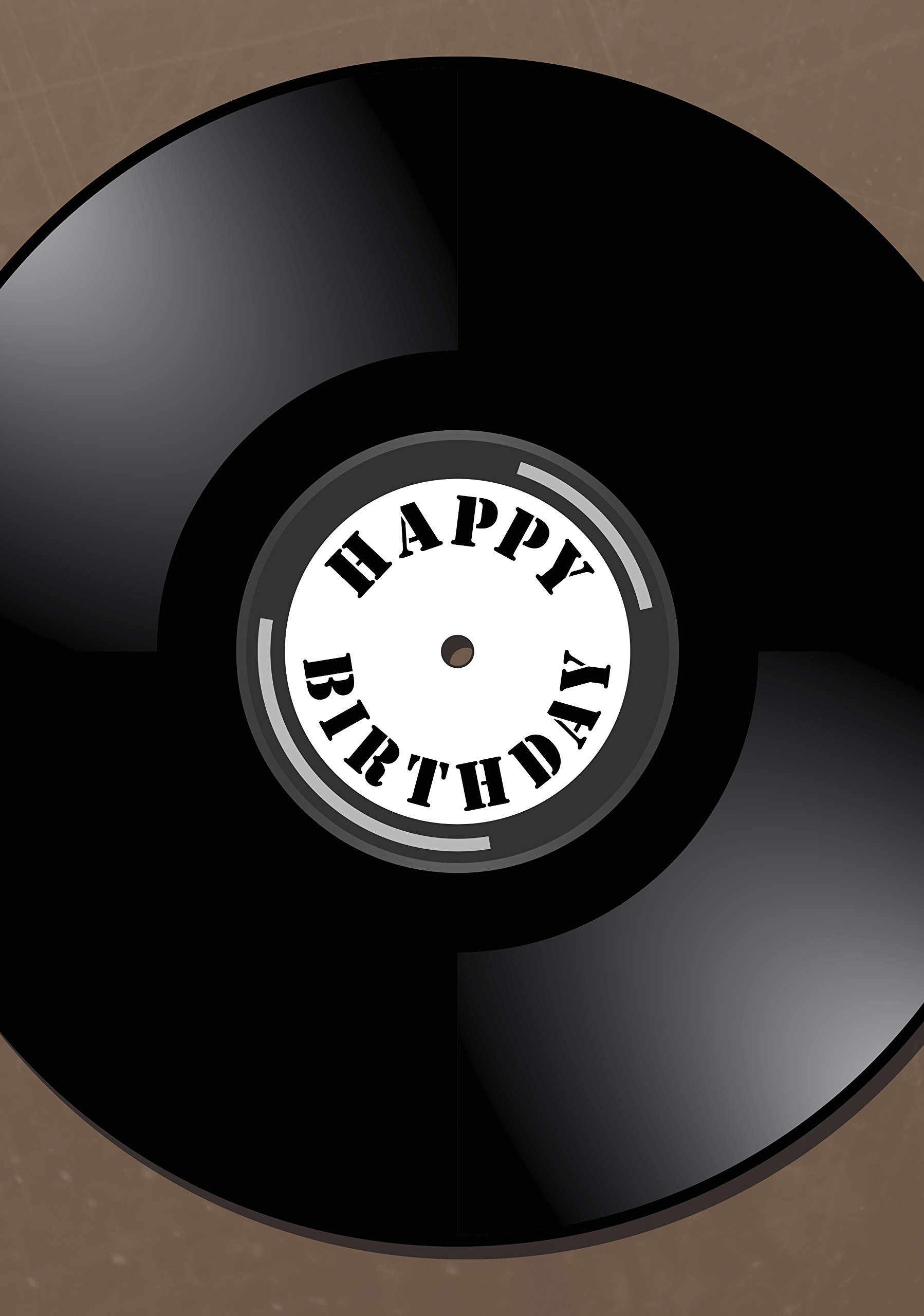 Happy Birthday Record Card 125mm x 178mm Including Envelope DG015 ...