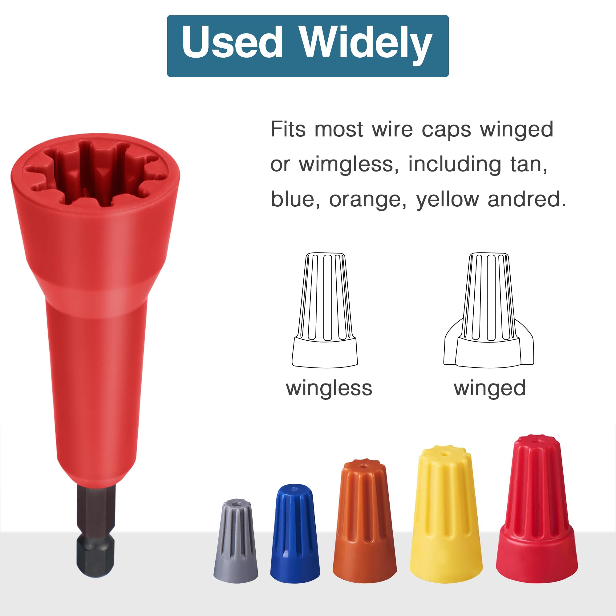 Wire Nut Twister and Twisting Tool 1/4" Chuck,Wire Nut Twiter for Drill Red — Amazon image 3