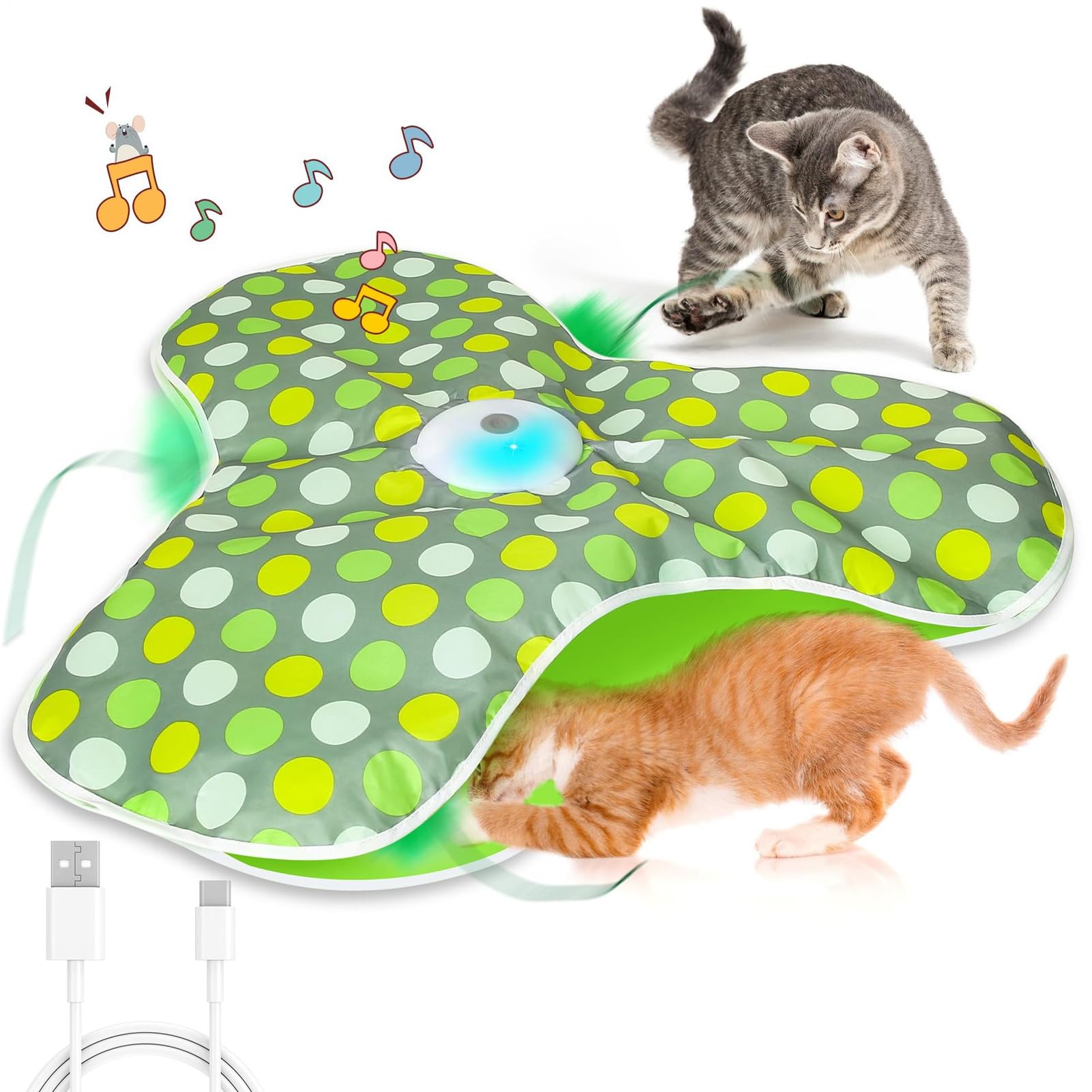 Jouet Interactif pour Chat De Leurres Cachés Mobiles
