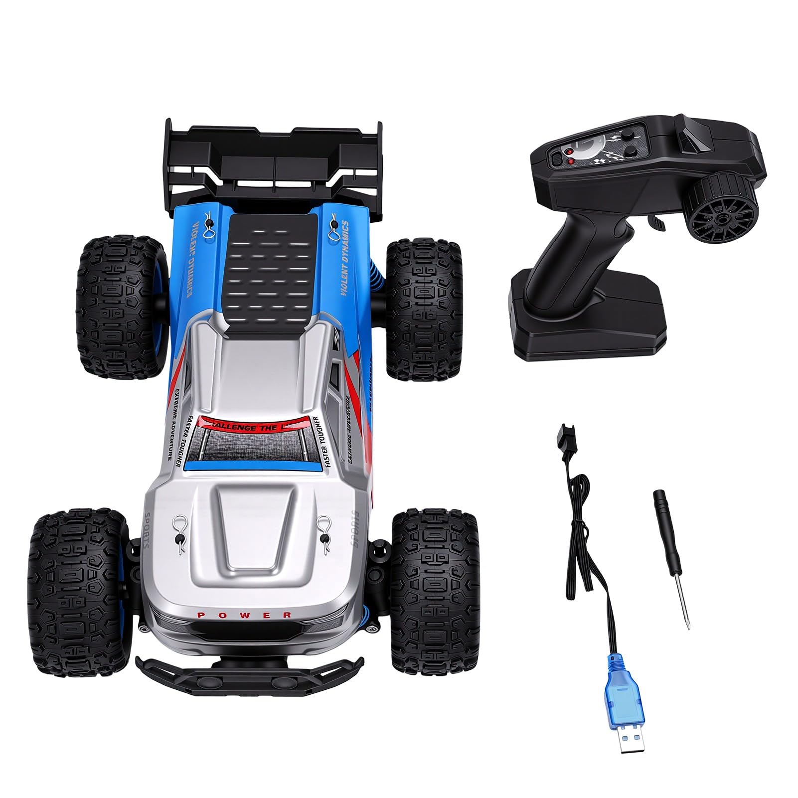 Auto Crawler RC 1:16, Veicolo Fuoristrada Radiocomandato 2,4 GHz | Batteria Ricaricabile da 1300 MAh, 4 modalità LED, Controllo e velocità Adattabili