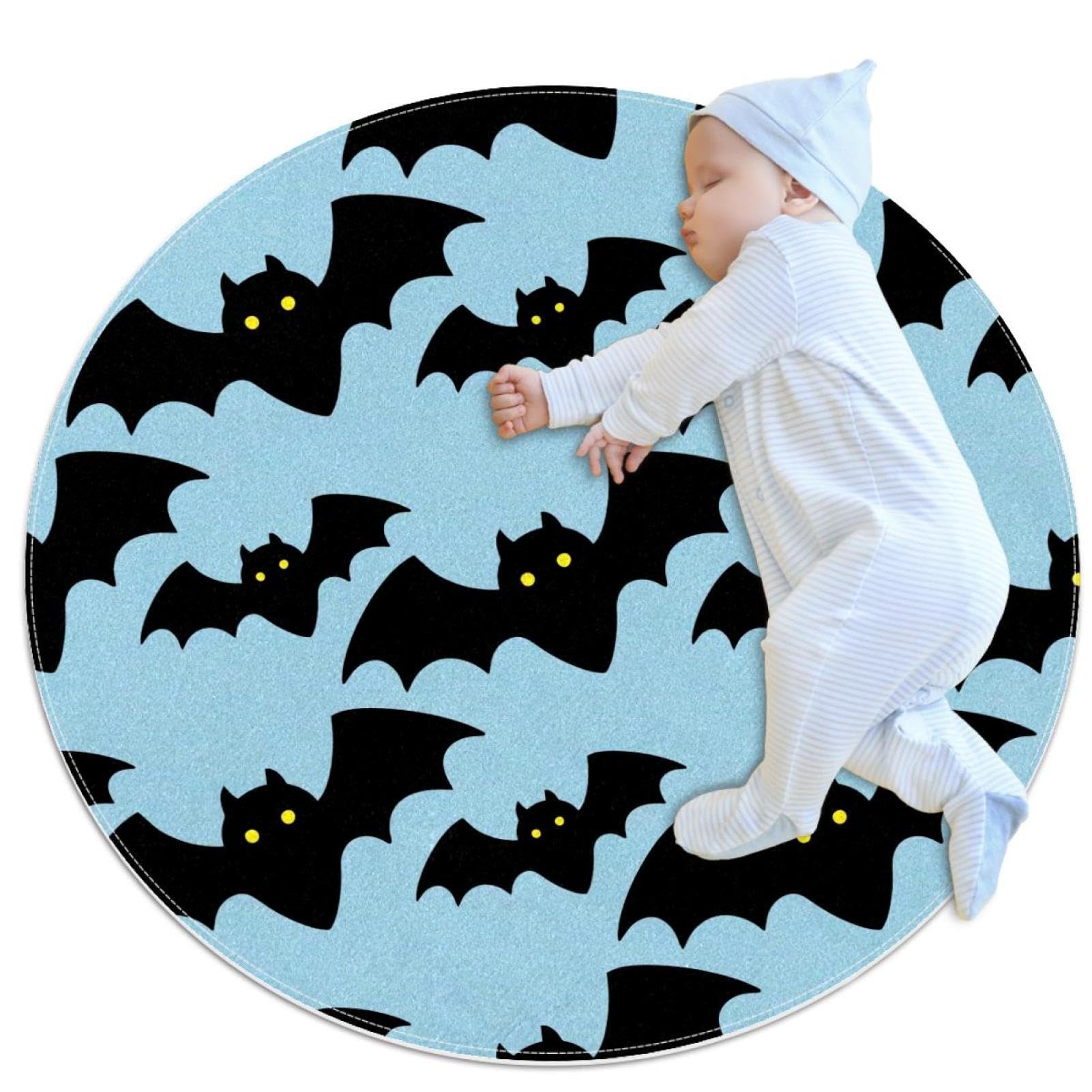 Tapis de salle de bain antidérapant sécurité enfant motif chauve-souris