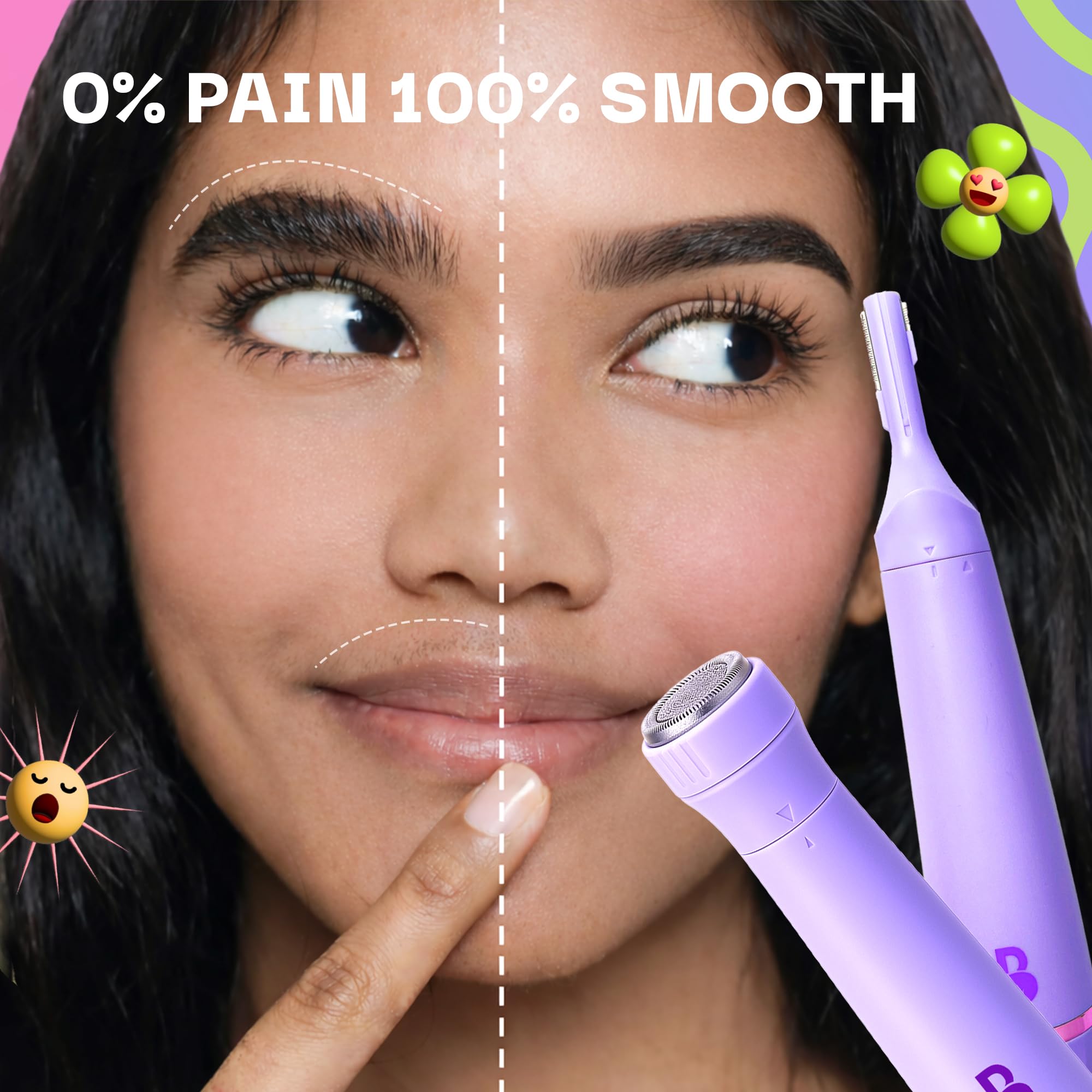 Bombae India’s No.1 Women’s Trimmer | 4-in-1 Face & Eyebrow Trimmer for Women| 90 Min Runtime | C-Type Charging | Facial Hair Removal Machine for Eyebrows, Upper Lip, Chin, Sideburns & Peach Fuzz | New Model 3