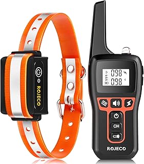 Dog Training Collar with 3300FT Remote，IPX7 Waterproof Rechargeable Shock Collar for Large Medium Small Dog，3 Safe Training Modes with Beep，Vibration and Shock，Adjustable Electronic Dog Collar