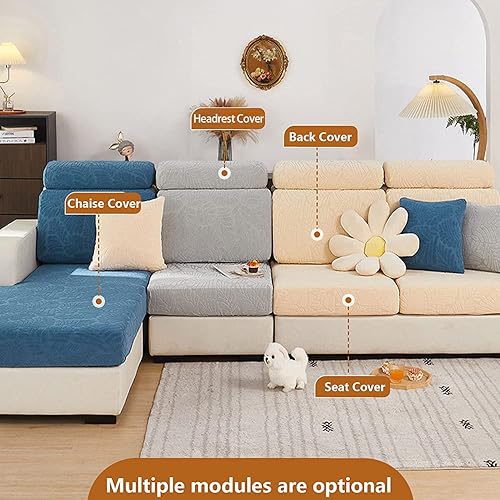 Miniatura 2 de IBALZI Nolaninterior Juego de fundas mágicas para sofá seccional, funda mágica para sofá modular en forma de L, seccional clásica (funda de diván,