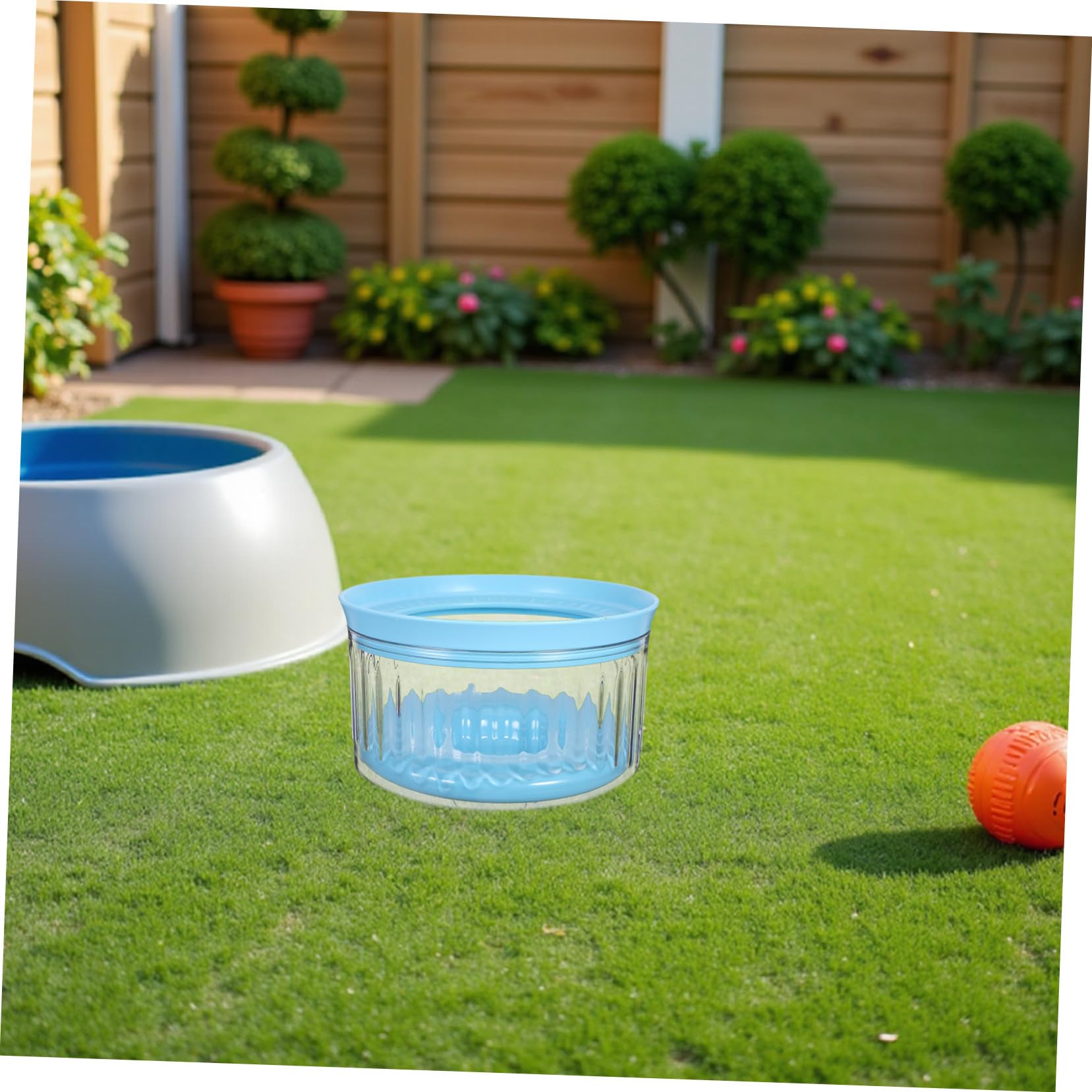 Wassernapf für Hunde Spritzsicherer Trinknapf mit Transparentem Design Auslaufsicherer Napf für Unterwegs Rutschfester Hundenapf mit Schwimmscheibe für Haustiere