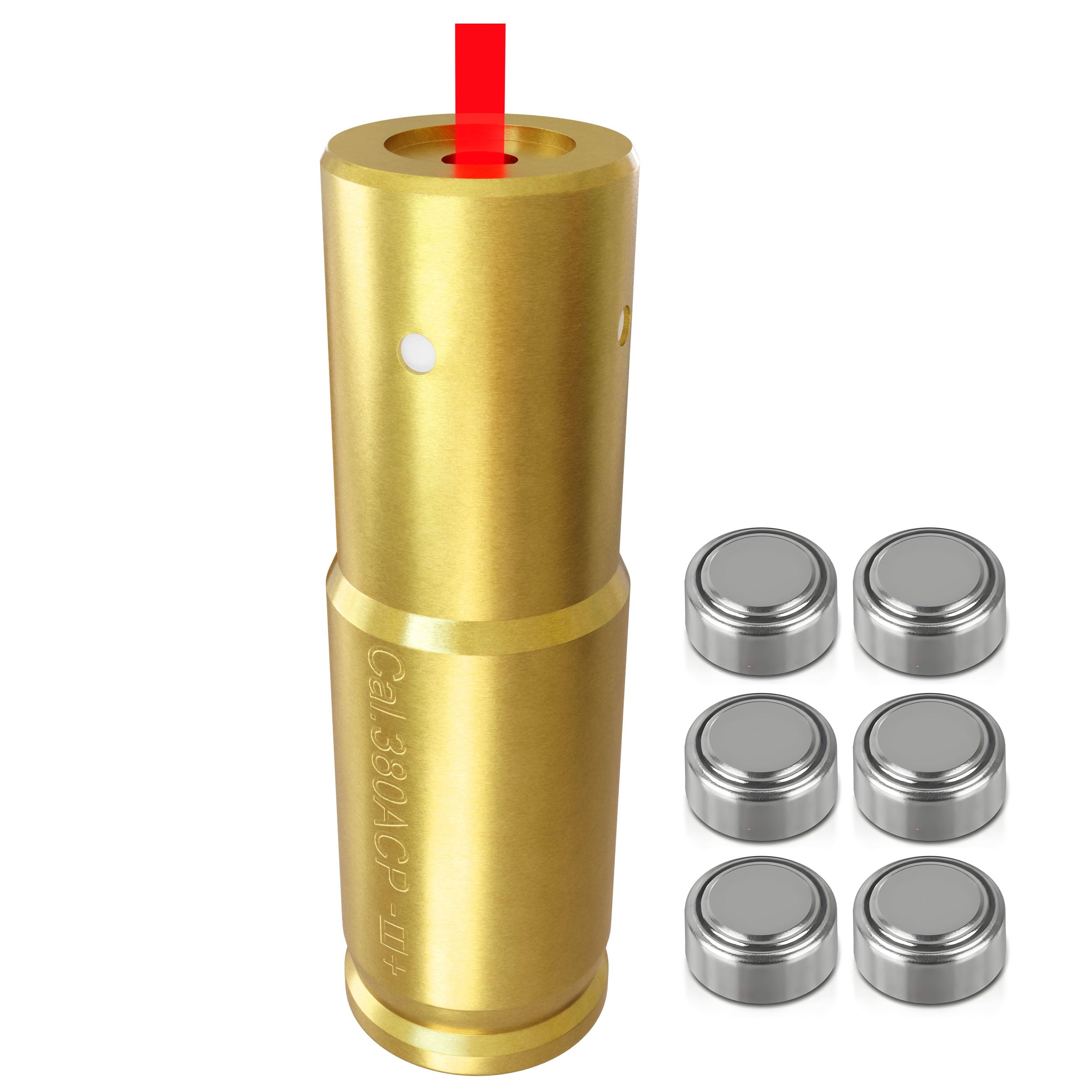 GOTICAL Cal 380 ACP and AUTO Bore Sight - Universal Red Dot Laser Cartridge Gun Sighter - Red Dot Laser Boresight