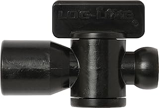Loc-Line Coolant Hose Component, Black Acetal Copolymer, Valve, 1/4