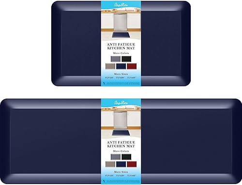 Tapete de cocina de 45 pulgadas de grosor 2 piezas Tapete antifatiga para decoración de cocina, antideslizante, resistente a las manchas,
