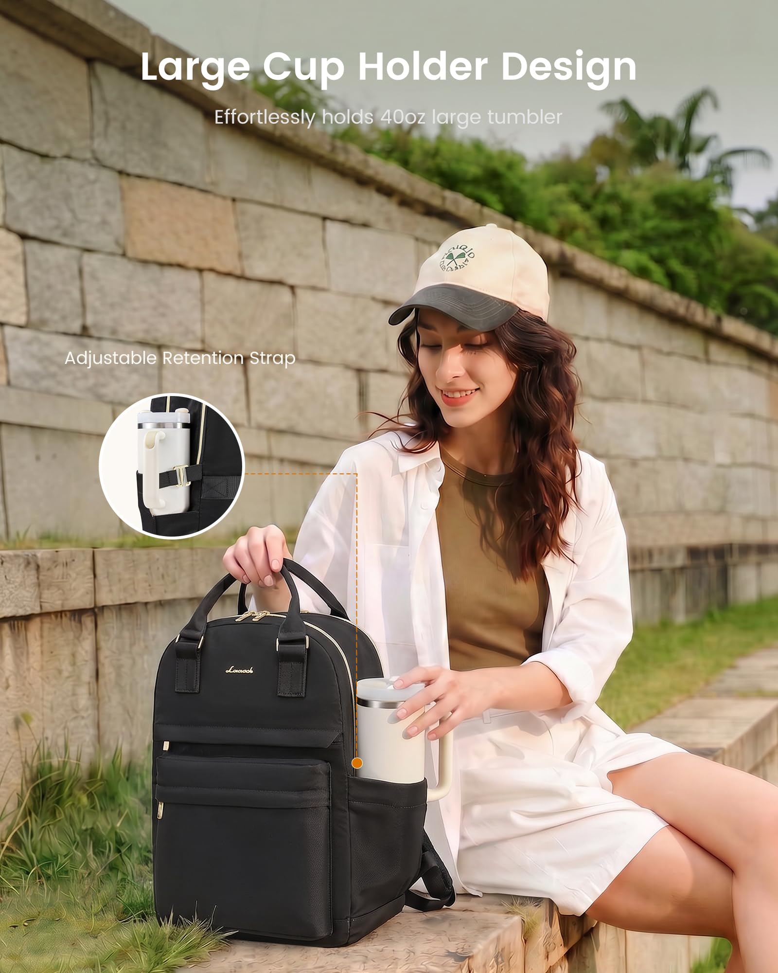 LOVEVOOK Laptop Rucksack Damen Groß Schulrucksack Teenager Mädchen Schultasche Wasserdicht Travel Backpack Women 17,3 Zoll Arbeitstasche Lehrertasche Tagesrucksack Elegant Daypacks für Arbeit Reise