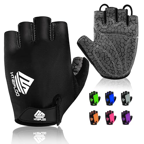 HTZPLOO Half-Finger Cycling Gloves for Men Women