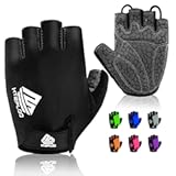 Bike Gloves for Men Women with Anti-Slip Shock-Absorbing Pad&comma; Light Weight Half-Finger Cycling Gloves