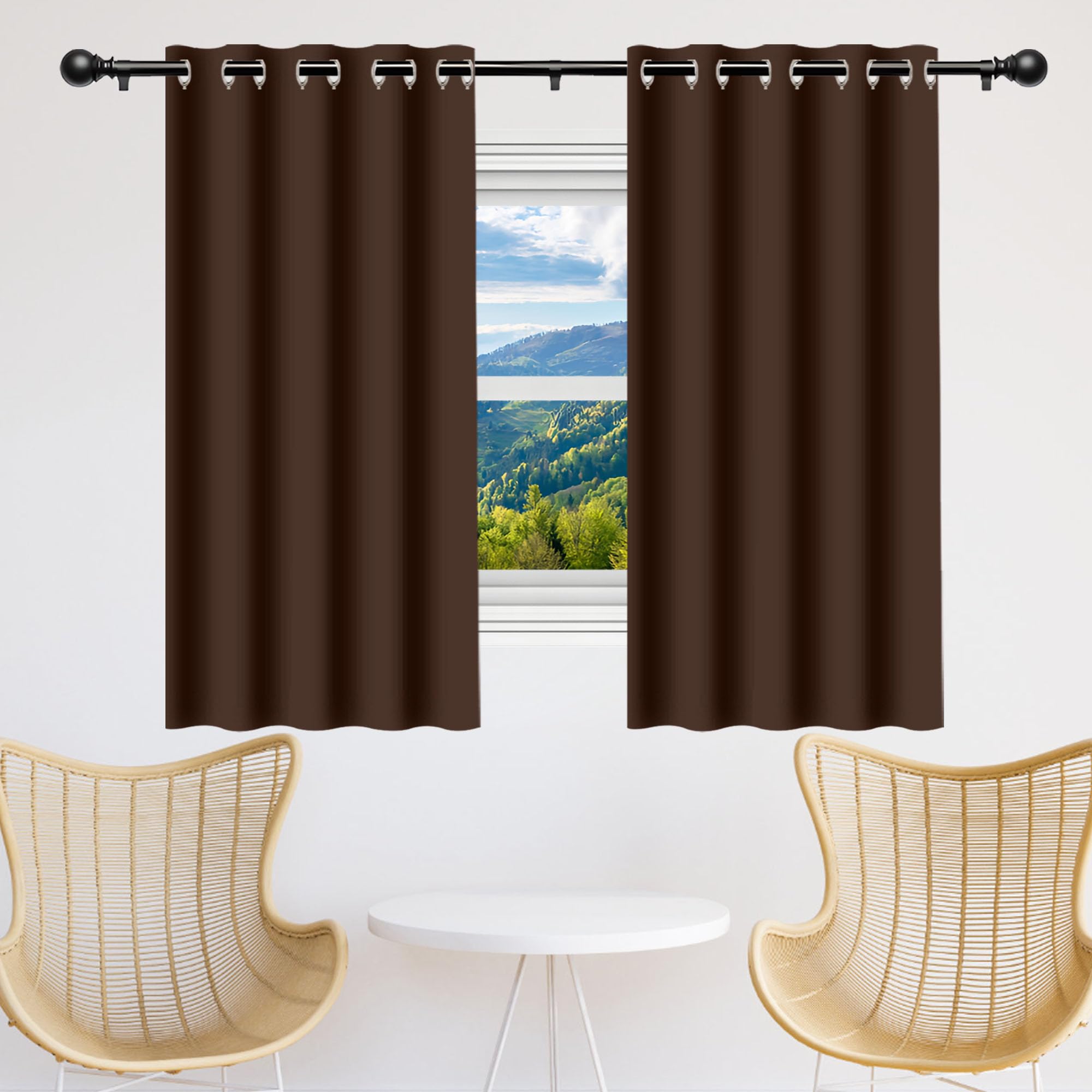 Rideaux isolants grand salon occultant thermique pour grandes fenêtres