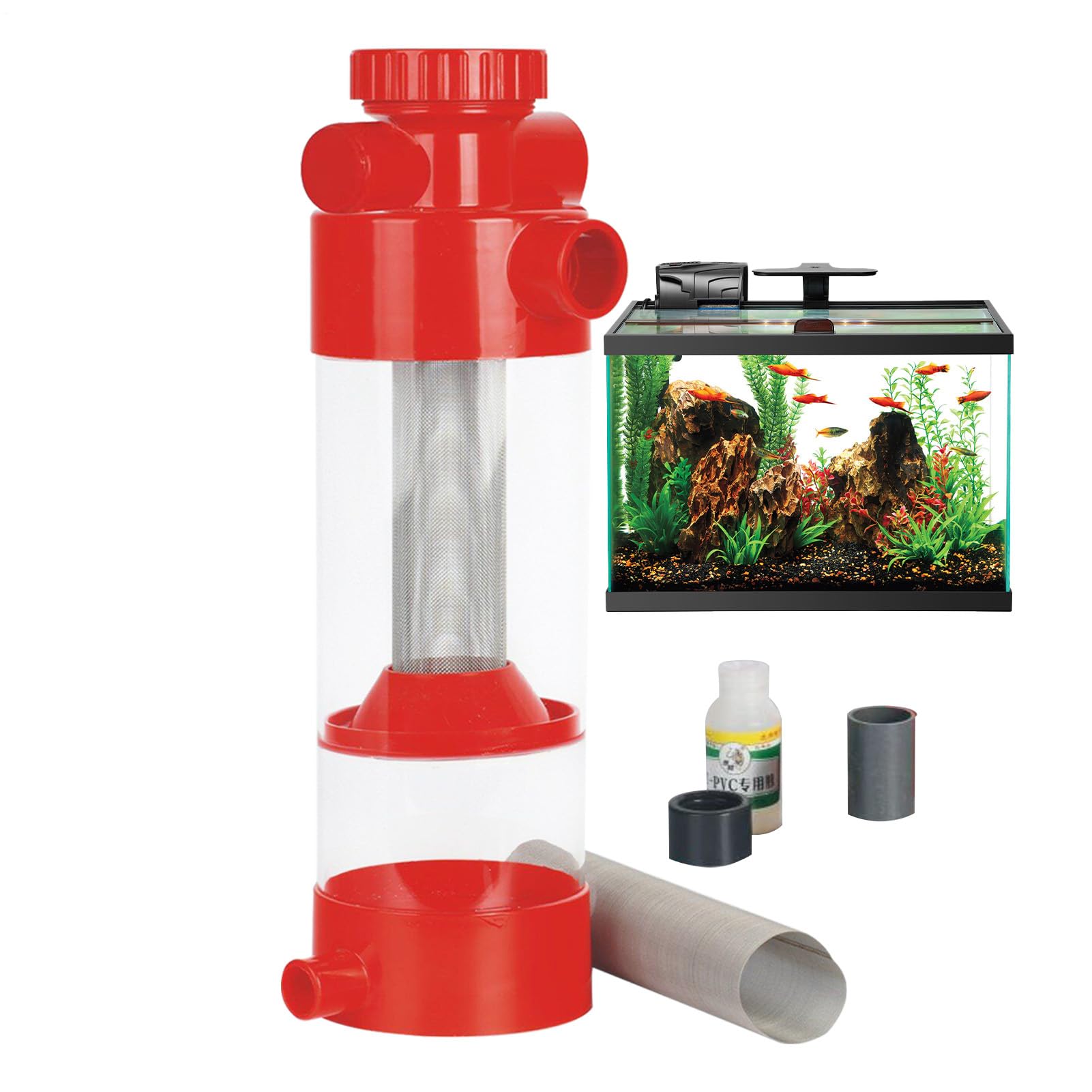 Recolector De Excrementos De Pescado Separador Filtro de Excrementos para | Equipo de Limpieza, Separador Externo para Peceras y Acuarios