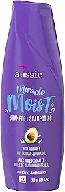 Aussie Para cabelos secos – Aussie Shampoo Miracle Moist sem parabenos com abacate e jojoba, 12,1 Fl Oz