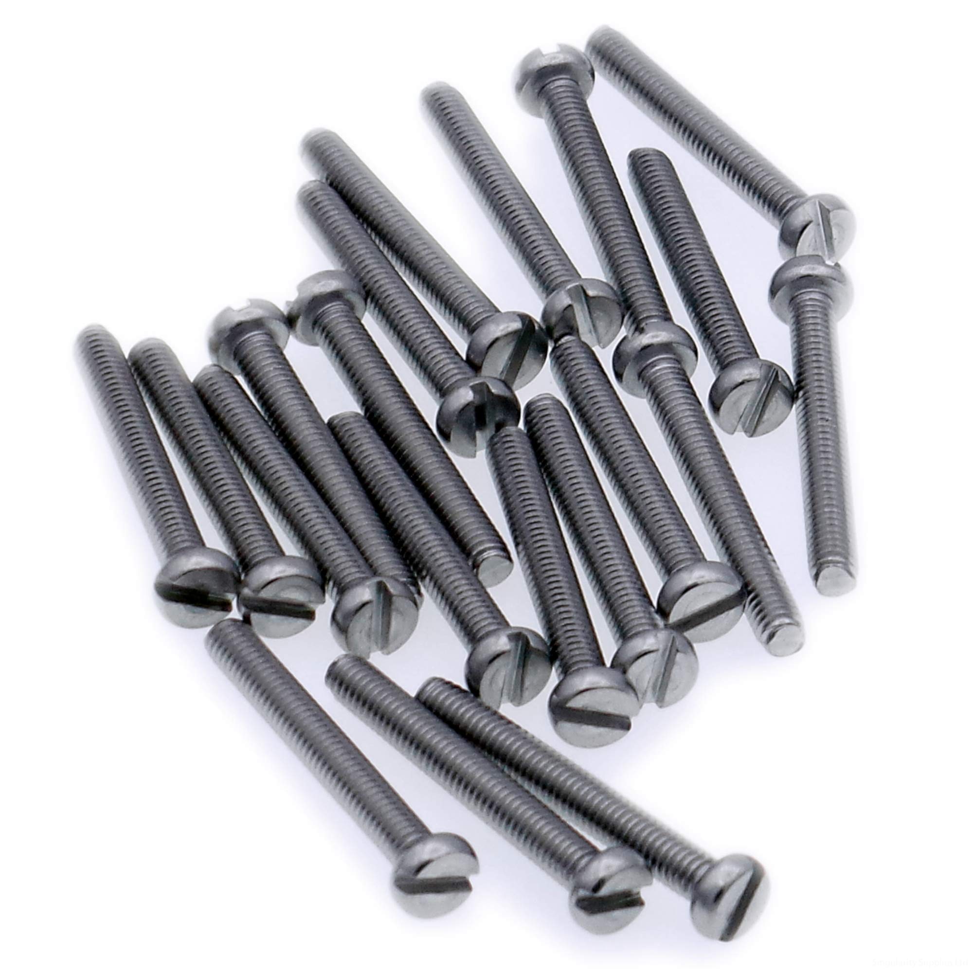 Singularity Supplies M3 (3Mm X 6Mm) Slot Cheese Machine Screw (Bolt) - Stainless Steel (A2) (Pack Of 20)
