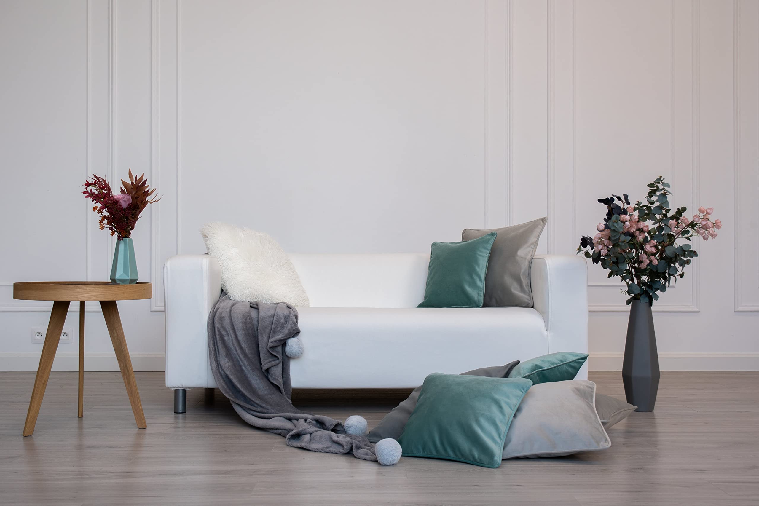 MASTERS OF COVERS Housse de Remplacement pour canapé IKEA Klippan 2 Places, Housse de canapé Klippan 2 ER, Causeuse, Housse de canapé, 180 cm x 85 cm x 58 cm (Blanc, Coton)