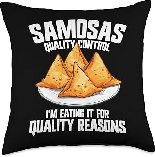 Samosas Wrap Indian Food Lover Dish Gluten Free Samosas Throw Pillow