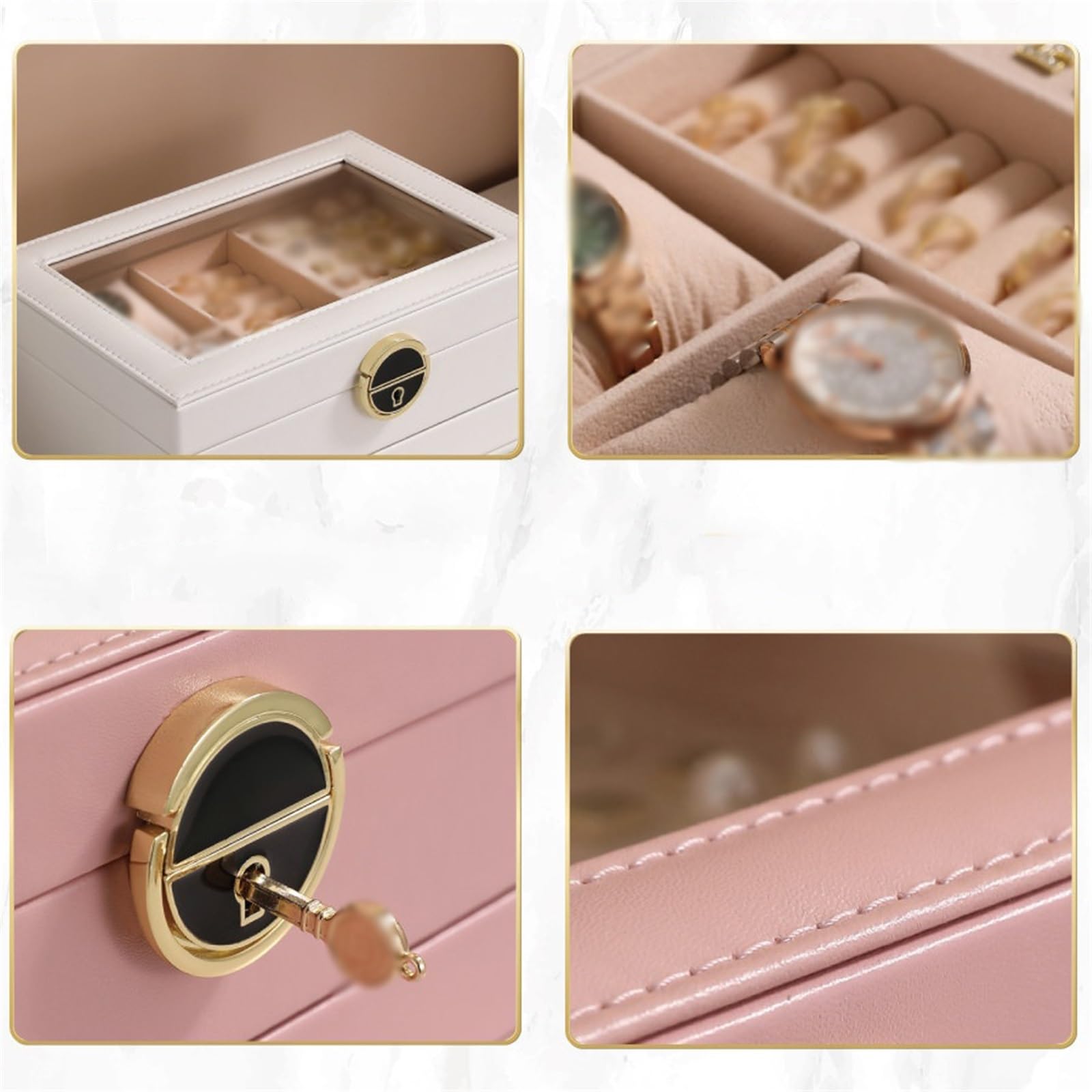Soporte de joyería Caja de almacenamiento joyas varios niveles