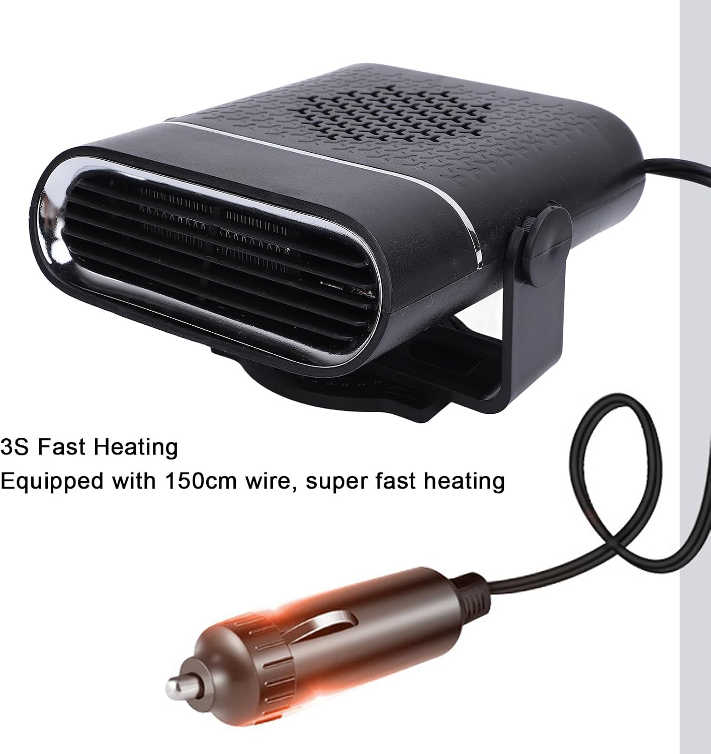 Zunate 150W Portable 12V 24V Car Heater, Cigarette Lighter Heater for Vehicle with Defrosting & Defogging Function