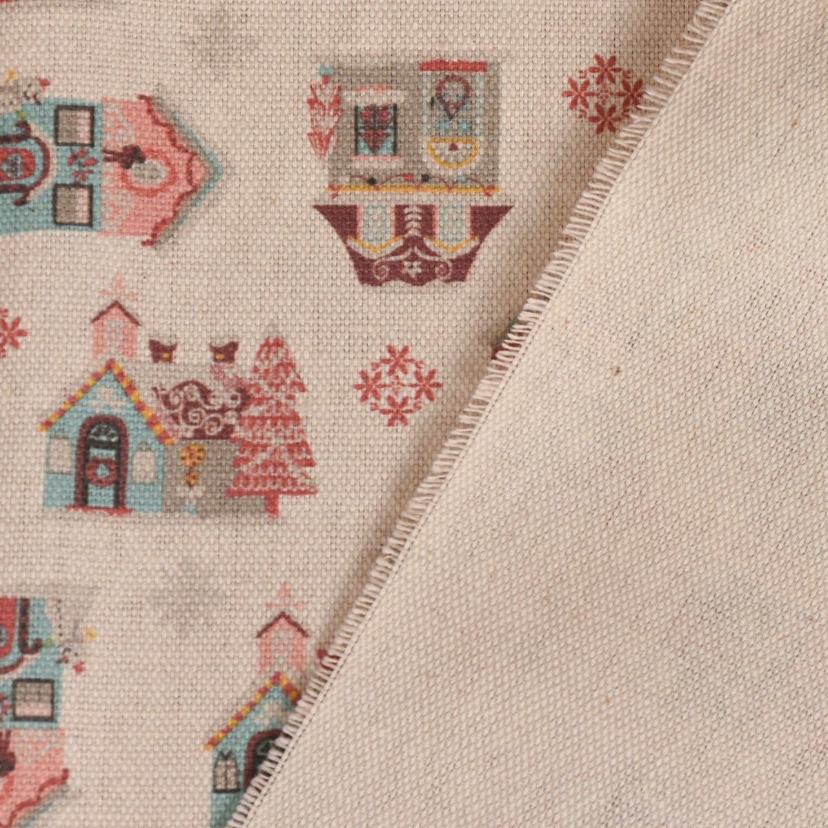 Belle vie. Housse de coussin de Noël Maison Naturel Rose Bleu Rouge Jaune Différentes tailles Housse de coussin Taille : 60 x 80 cm (H x L)