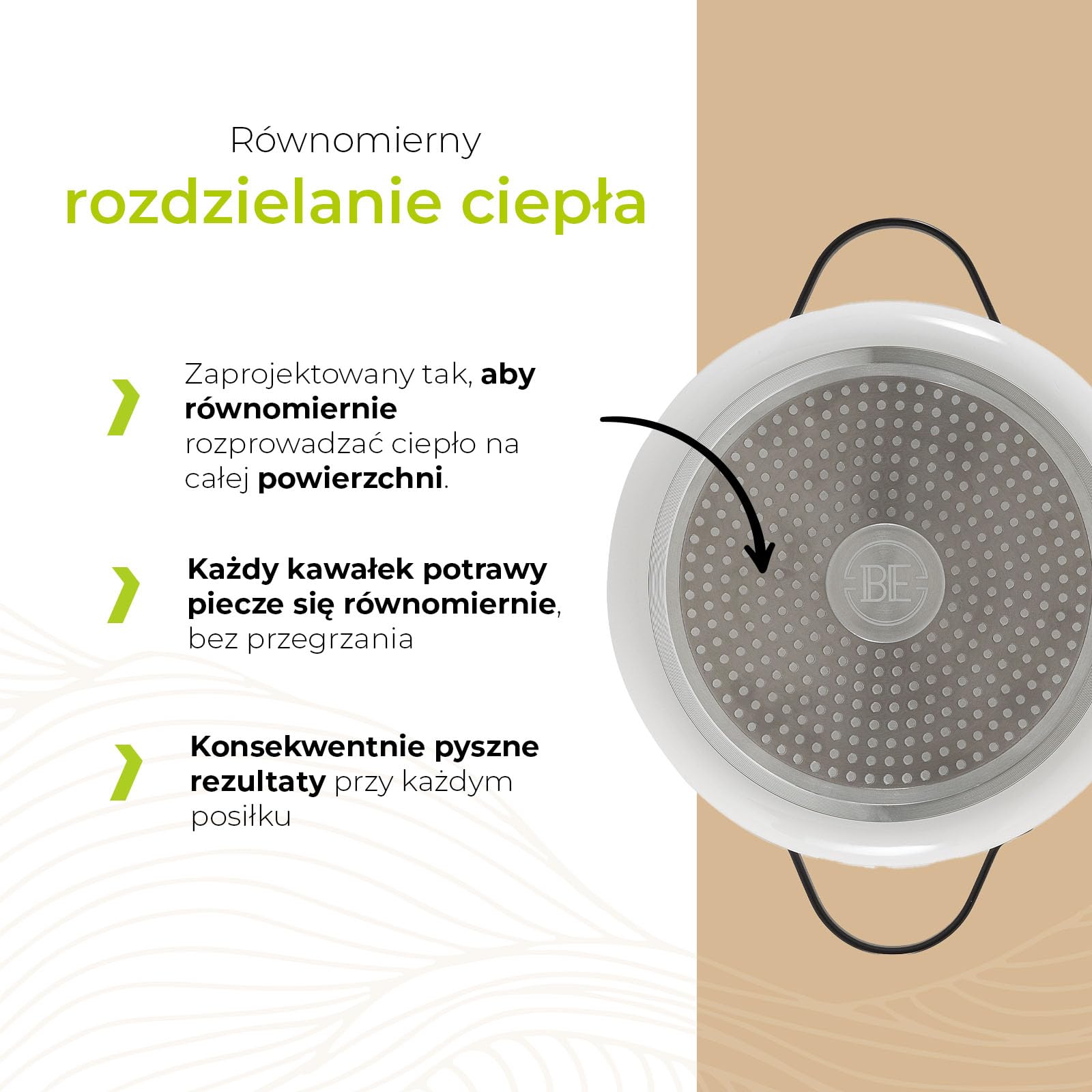 BE Living Rondel z pokrywką - Ø 28 cm - Pojemnik do gotowania indukcyjnego - Nadaje się do wszystkich źródeł ciepła - biały