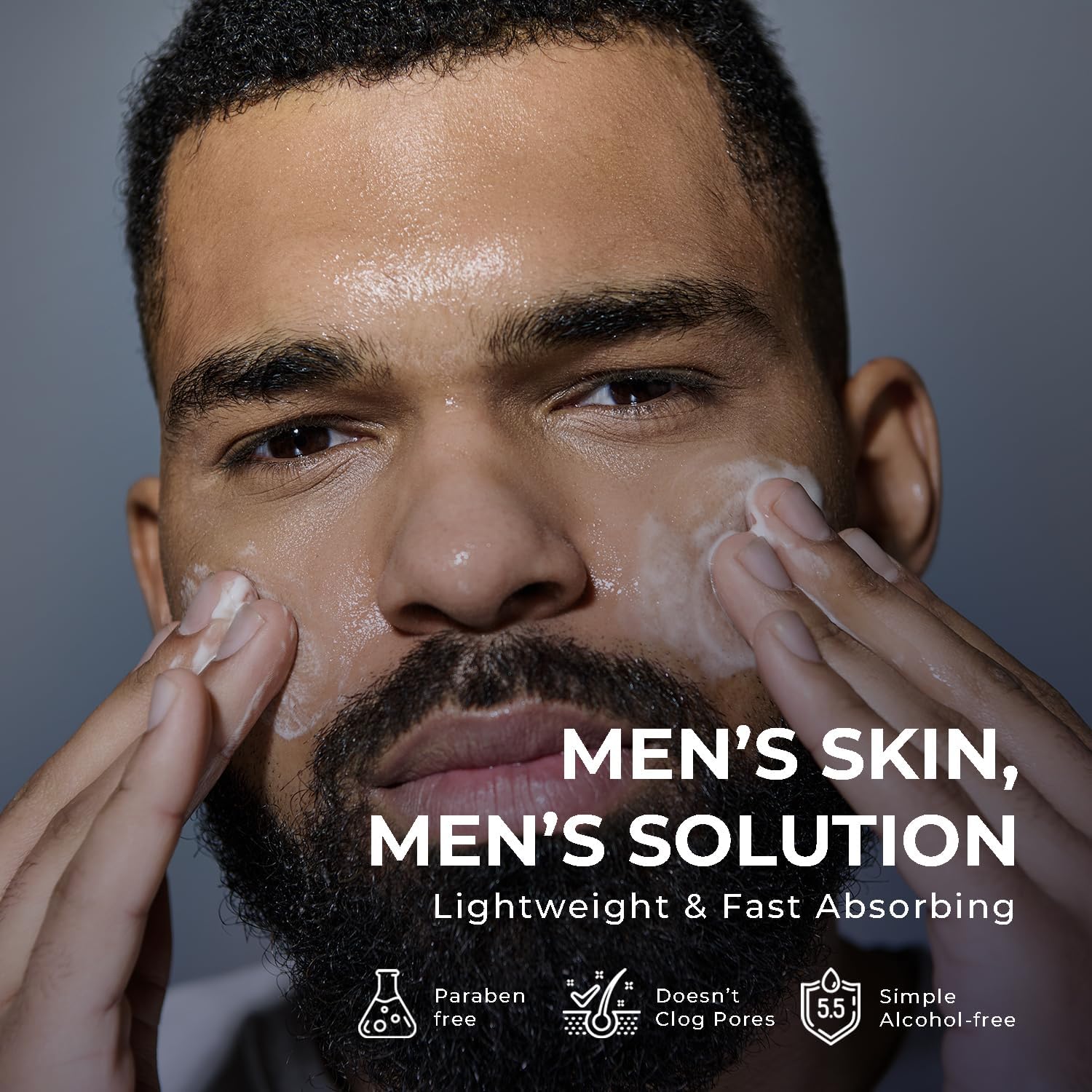 6‑in‑1 Face Cream for Men: Daily Hydrating Anti‑Aging Moisturizer with Hyaluronic Acid & Niacinamide – Helps Smooth Fine Lines - Image 2