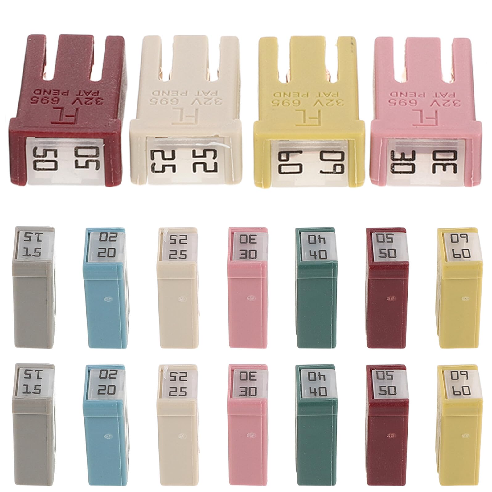 18pezzi Fusibili Micro Basso Profilo per Auto Mini Fusibili Forma di Scatola in Assortimento Accessori per Veicoli per Camper Barche Camion e Ricambi Marini