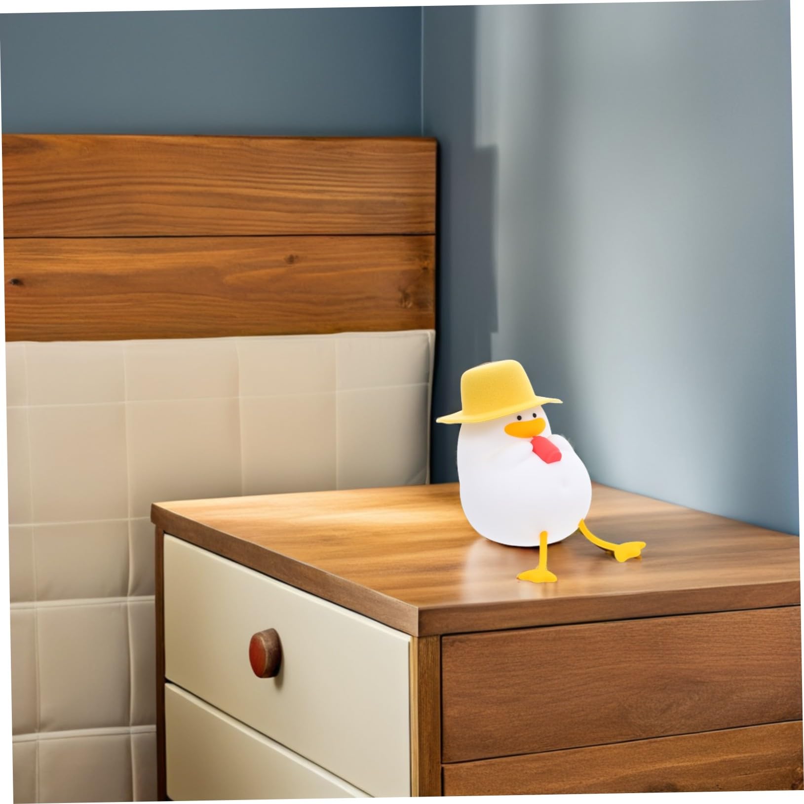 Uonlytech Luz de Noche de Pato Feliz Lámpara de Silicona LED Portátil Luz de Noche para Guardería Lámpara de Dormitorio Brillo Cálido para Lactancia Materna