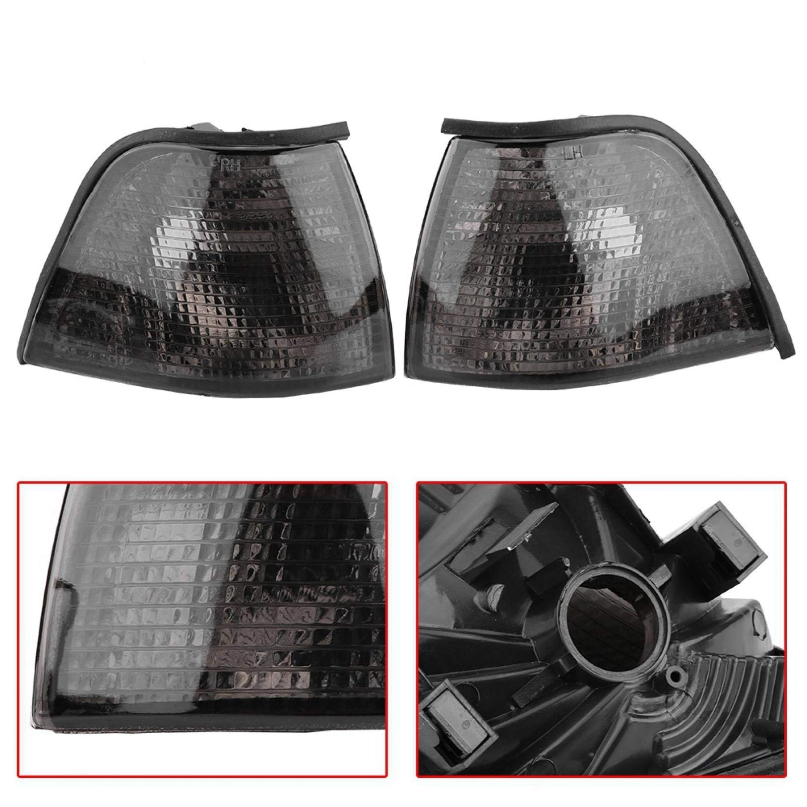 Yctze para faros para e36 compact intermitentes e36 e36 sedan lights Par de cubiertas para luces de esquina para Serie 3 318i 325i E36 4DR Sedan & Wagon 92-98 Cubierta de luz de esquina Cubierta