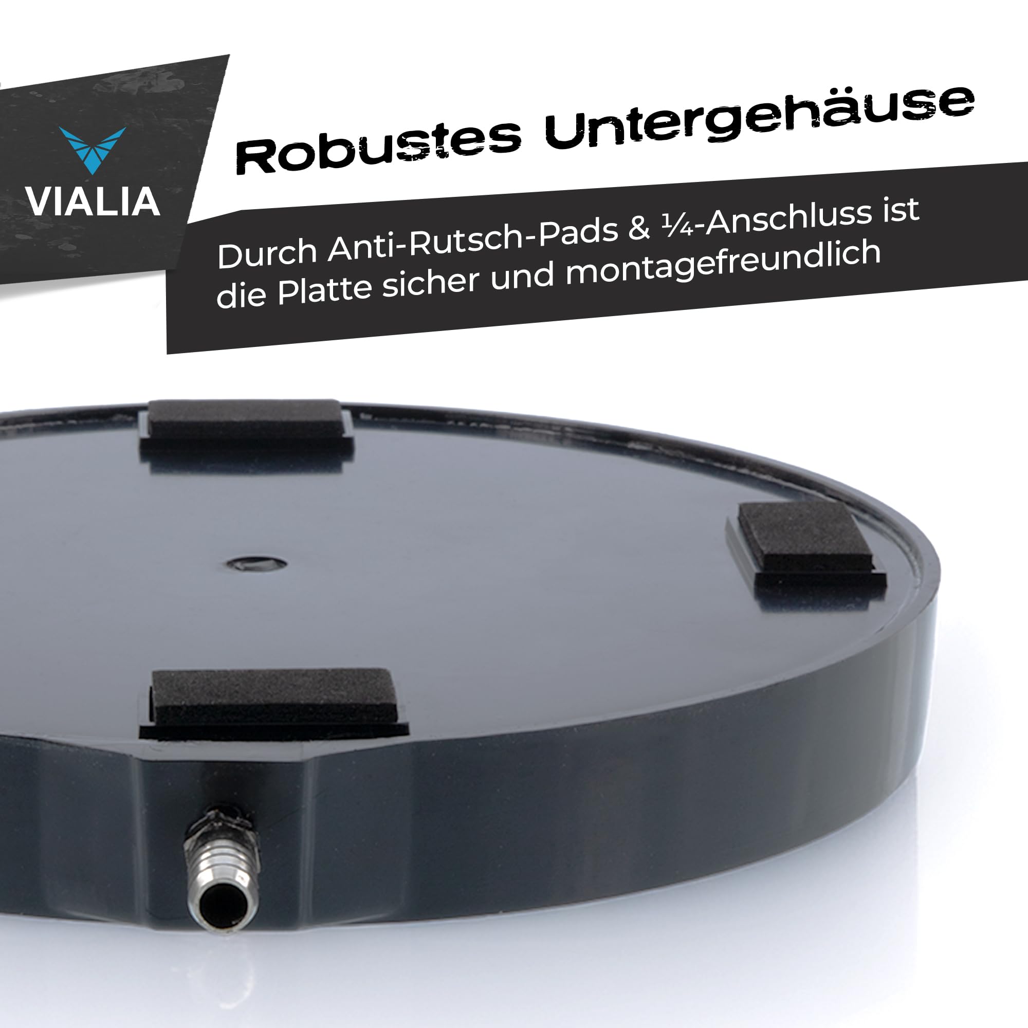Sprudelstein Ø 20 cm Luftausströmer für Aquarium & Teich | Feinporige Mikroblasen zur Sauerstoffanreicherung | Hochtemperaturgesintert & Robust | 2-Stufen Anschluss | Für 12-14W Luftpumpen
