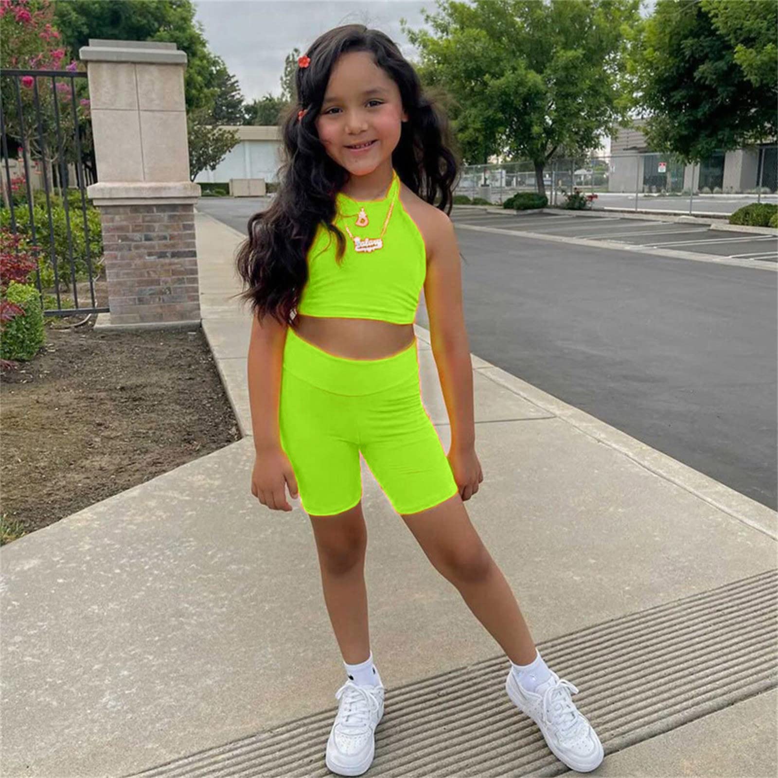 cute neon crop tops