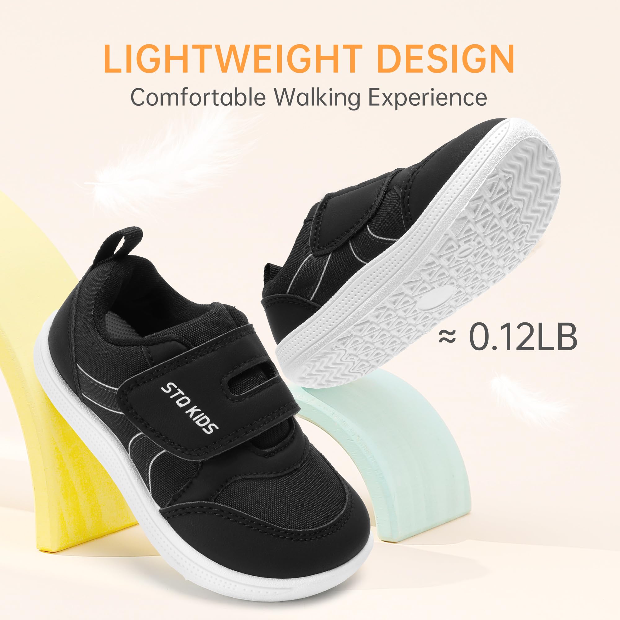 STQ KIDS Scarpe Bambini Barefoot Zero Drop Punta Larga Suola Bambina Bambino Ginnastica Antiscivolo per Primi Passi