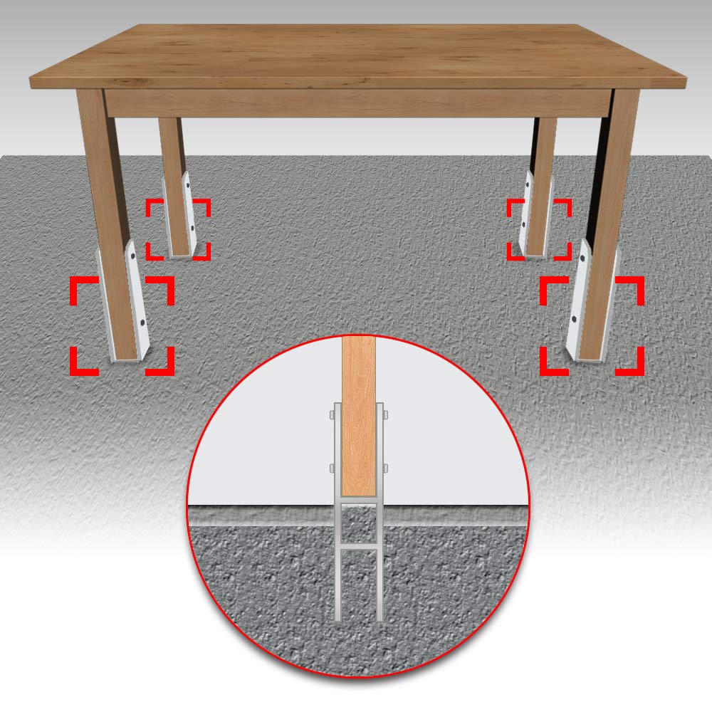 Daromigo H-Pfostenanker 600x60x101mm H-Pfostenträger 10 Stück H-anker für Zaun und Gewächshaus Pfosten mit Befestigungsmaterial Materialstärke 5mm