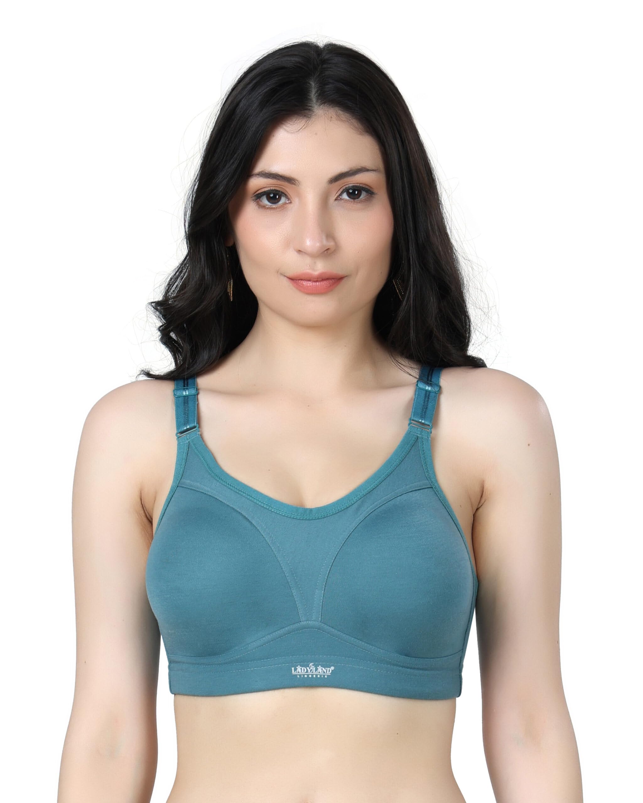 ladyland Women's Cotton Blend Non-Padded Comfortable T-Shirt Bra-picture-49