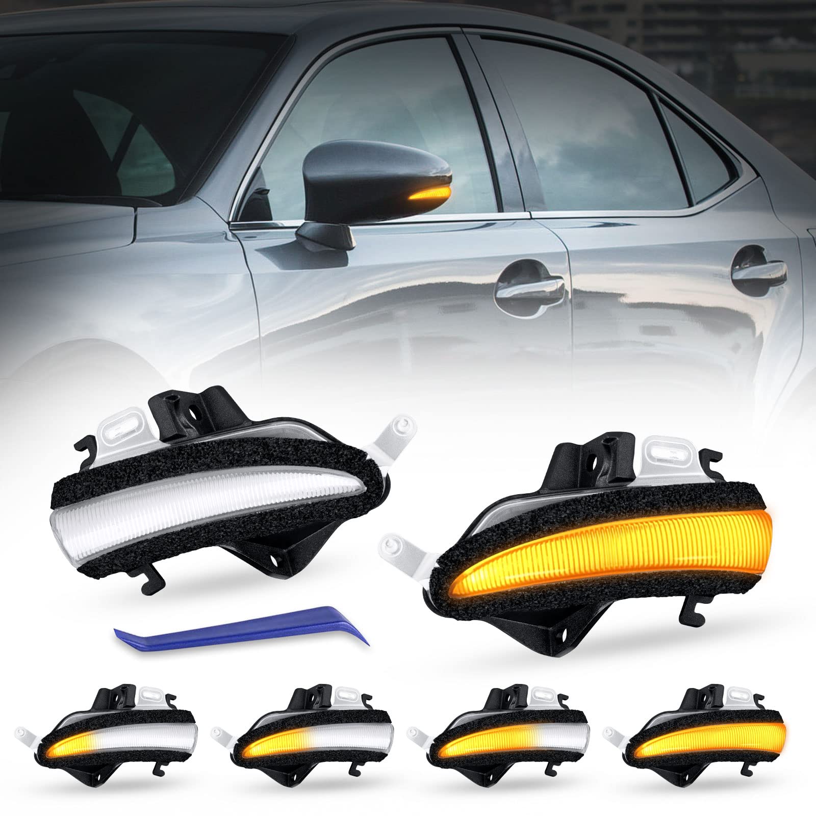 Amazon.co.jp: POPMOTORZ レクサスLS600h 後期 UVF4 LEDドアミラー 