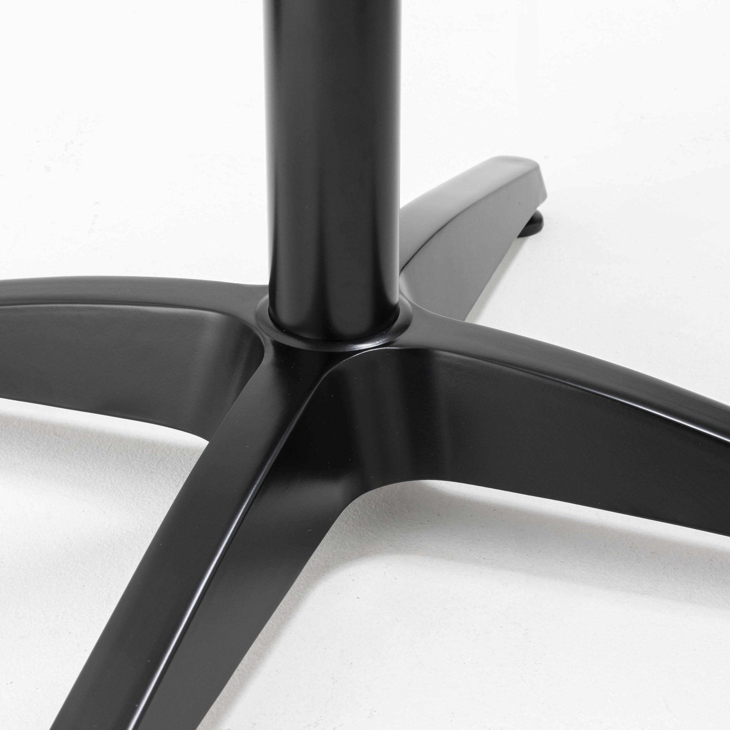 Oviala Pied de Table Ajustable 72/110 cm en Aluminium Noir