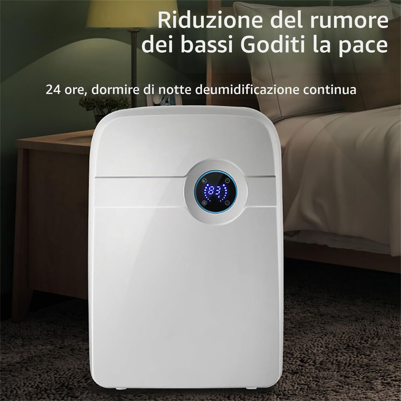 Deumidificatore elettrico, 2,5 l, deumidificatore per casa, mini deumidificatore per camper, bagno, camera da letto