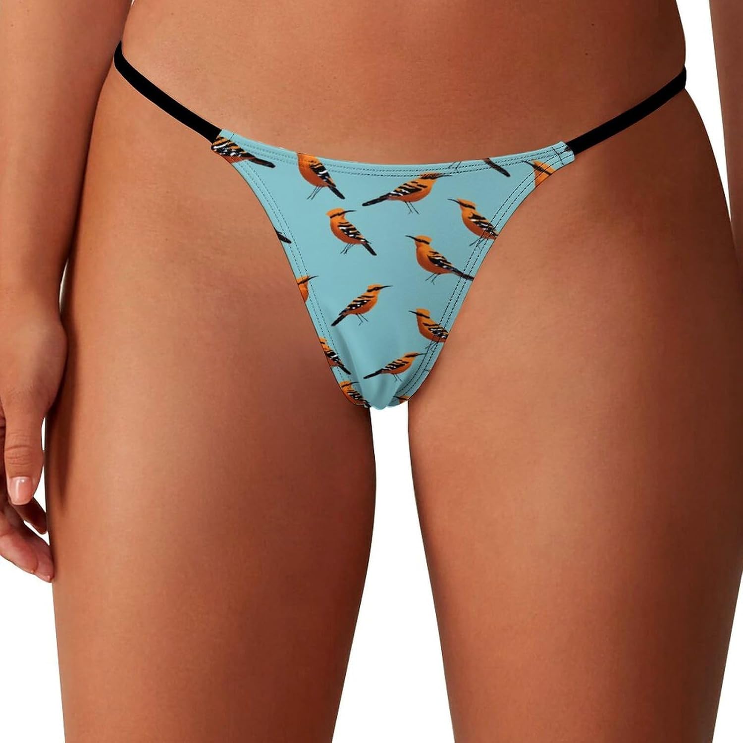 Hoopoe Birds Sexy G String Thongs for Women Underwear | Seamless Panties Lingerie Breathable Low Rise No Show