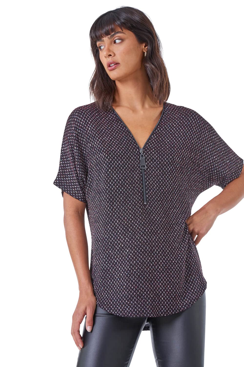 Front Zip Top For Women Uk Ladies Brushed Blouse Soft | Desertcart  Seychelles, image size:1000x1500