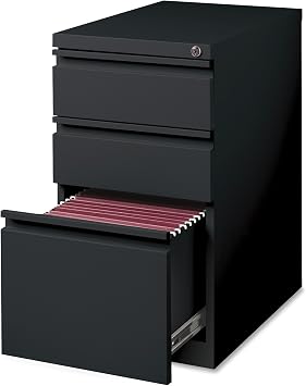 Lorell LLR49521 Mobile File Pedestal, Black