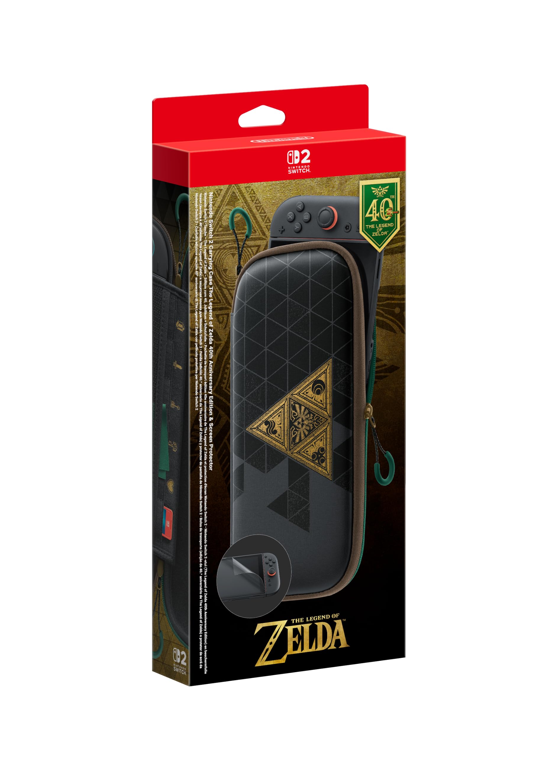 Nintendo Switch 2 Carrying Case The Legend of Zelda 40th Anniversary Edition